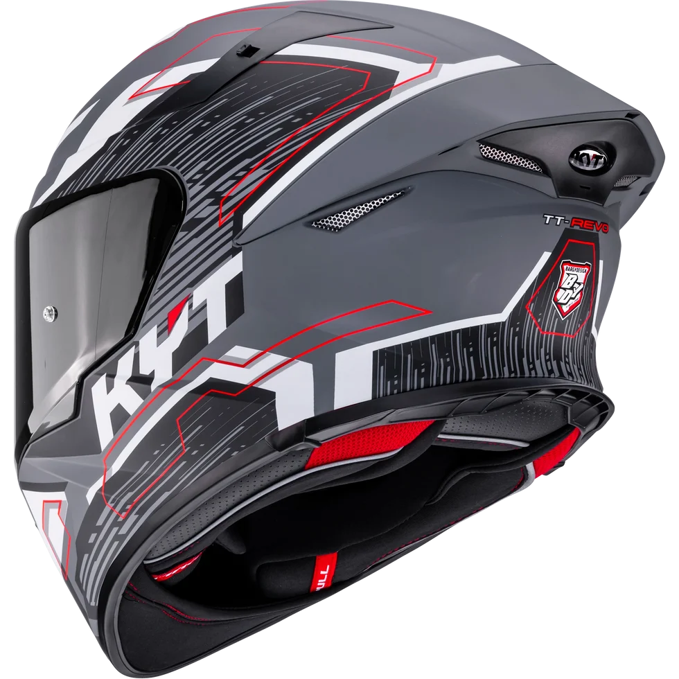 Casco KYT TT-REVO Speeding Matte GRL Grey