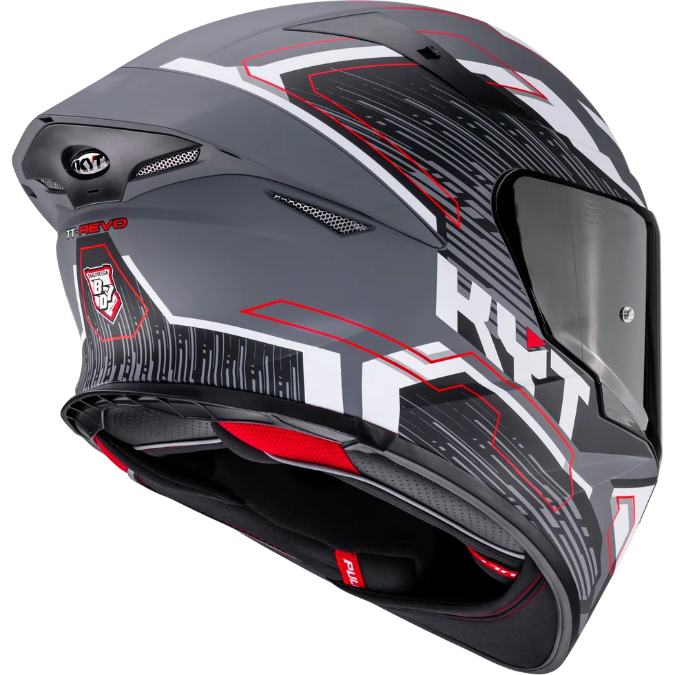 Casco KYT TT-REVO Speeding Matte GRL Grey