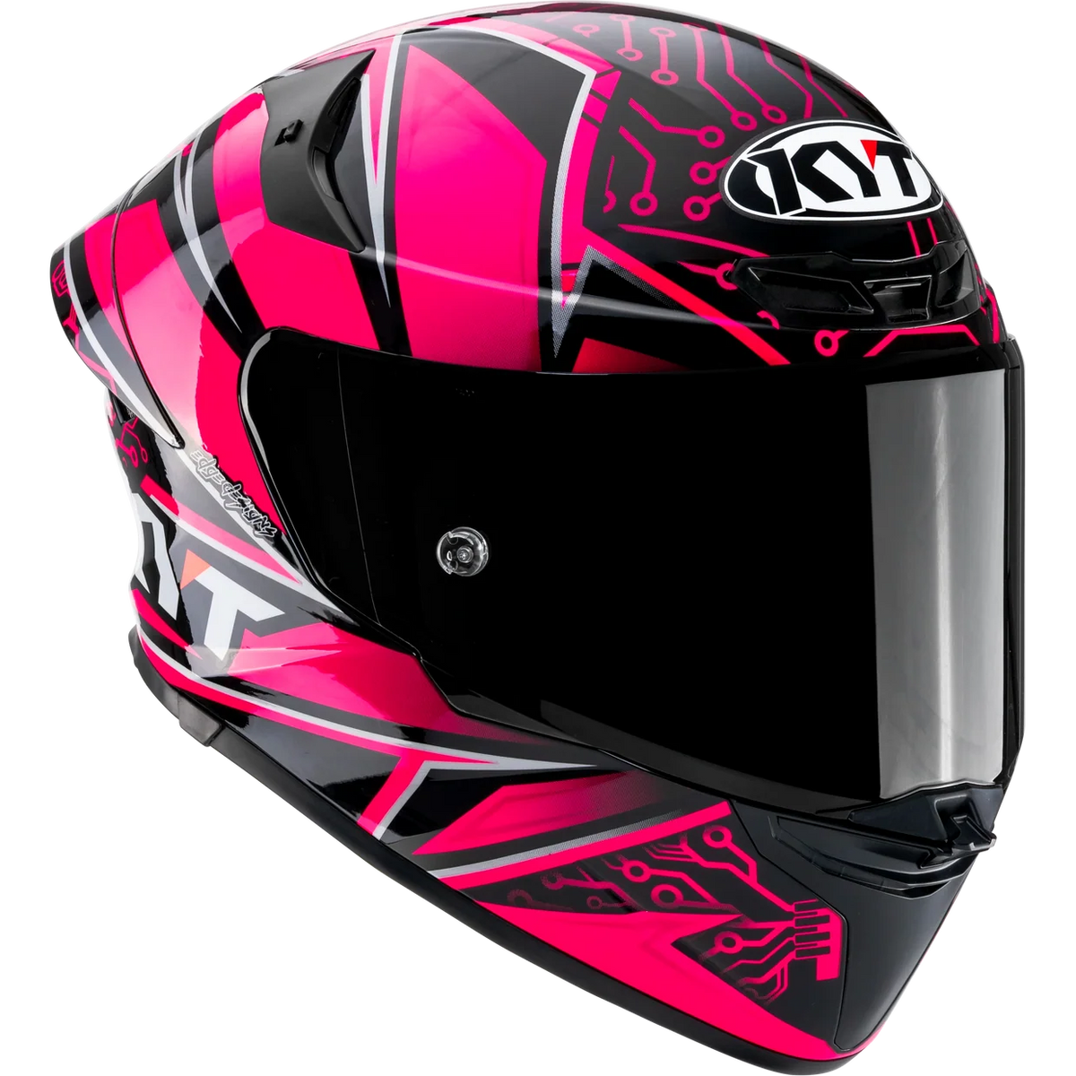 Casco KYT TT-REVO Hyper Pink